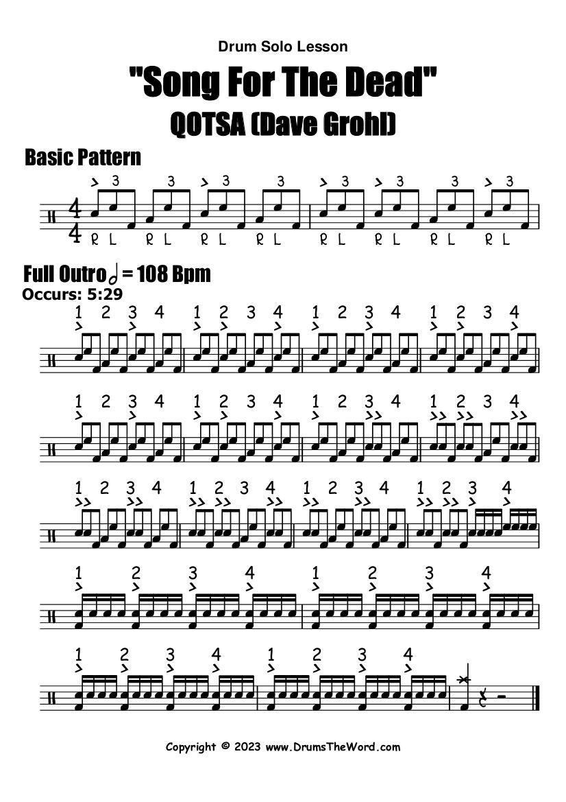 Free Drum Sheet Music Teaching The Drum Solo From The End Of A Song For The Dead By Queens Of The Stone Age Get The Full PDF Notation Here Https www drumstheword a song for the dead qotsa dave grohl solo free video drum lesson sheet music Free Drum Sheet Music Teaching The Drum Solo From The End Of A Song For The Dead By Queens Of The Stone Age Get The Full PDF Notation Here Https www drumstheword a song for the dead qotsa dave grohl solo free video drum lesson sheet music