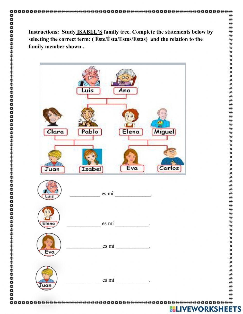 Free Family Members In Spanish Worksheet Download Free Family Members In Spanish Worksheet Png Images Free Worksheets On Clipart Library