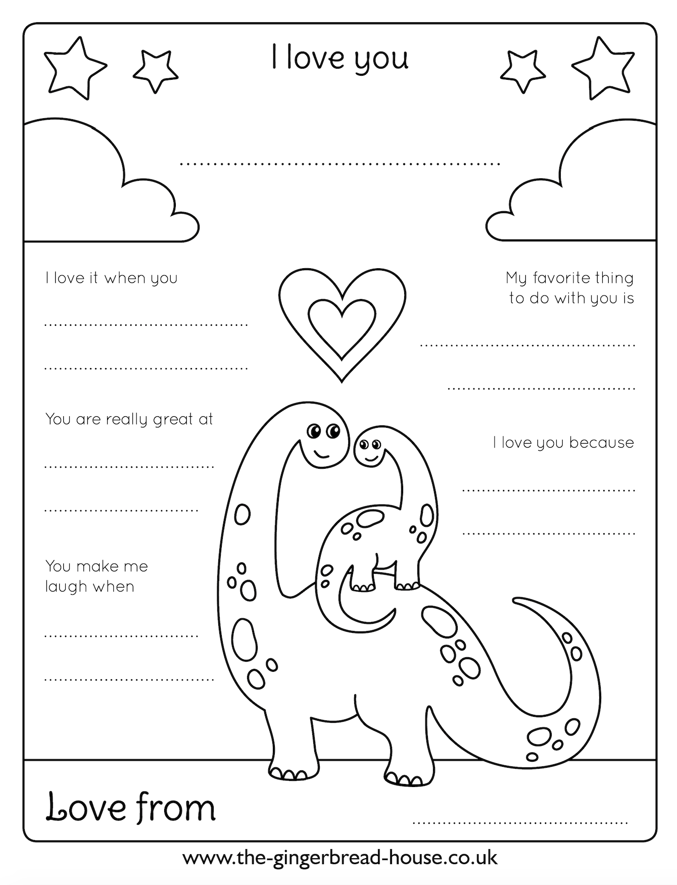 Free Father s Day Colouring Sheet And Printable The gingerbread house co uk