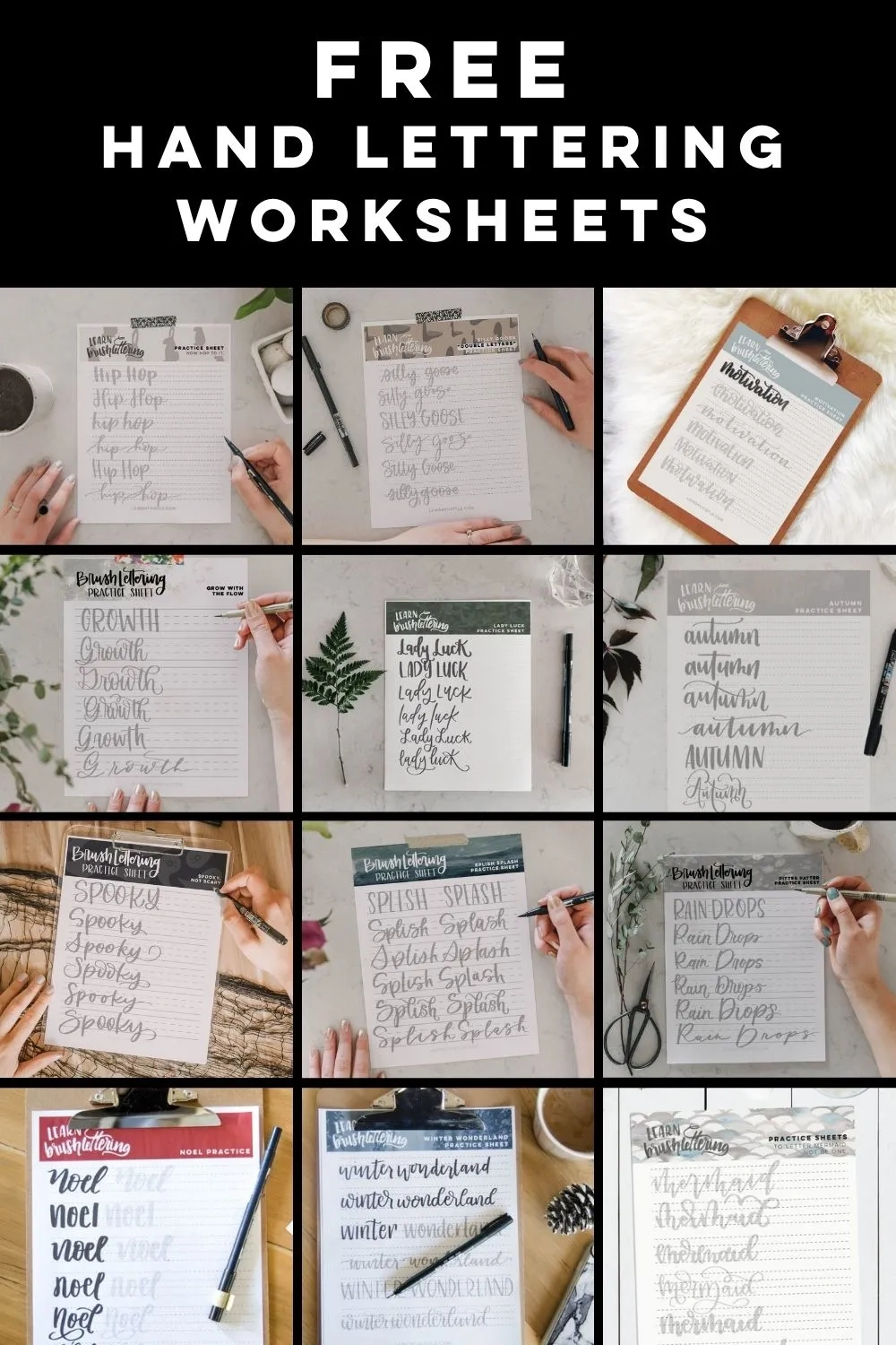 Free Hand Lettering Worksheets Lemon Thistle Free Hand Lettering Worksheets Lemon Thistle