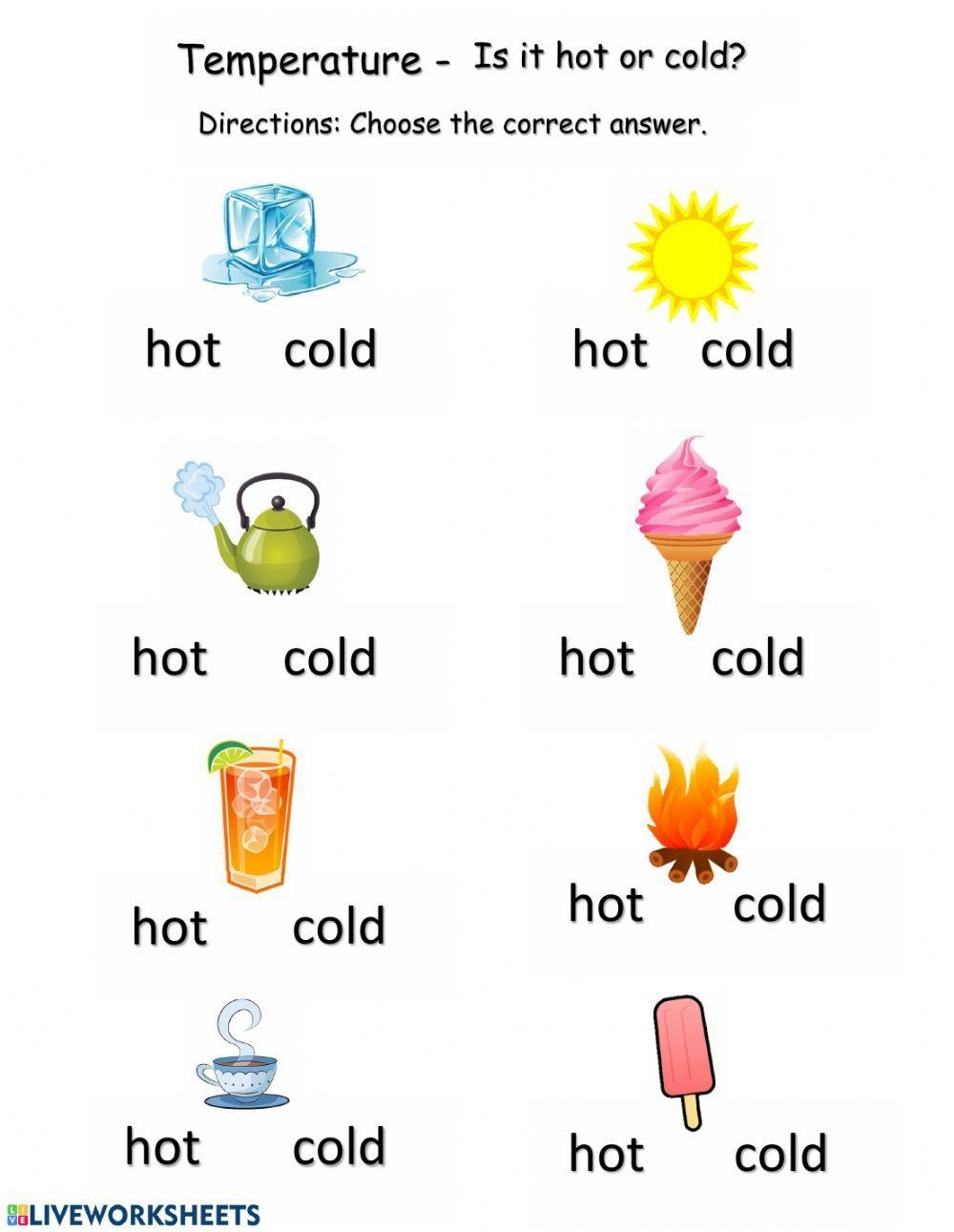 Free Hot And Cold Worksheet Download Free Hot And Cold Worksheet Png Images Free Worksheets On Clipart Library