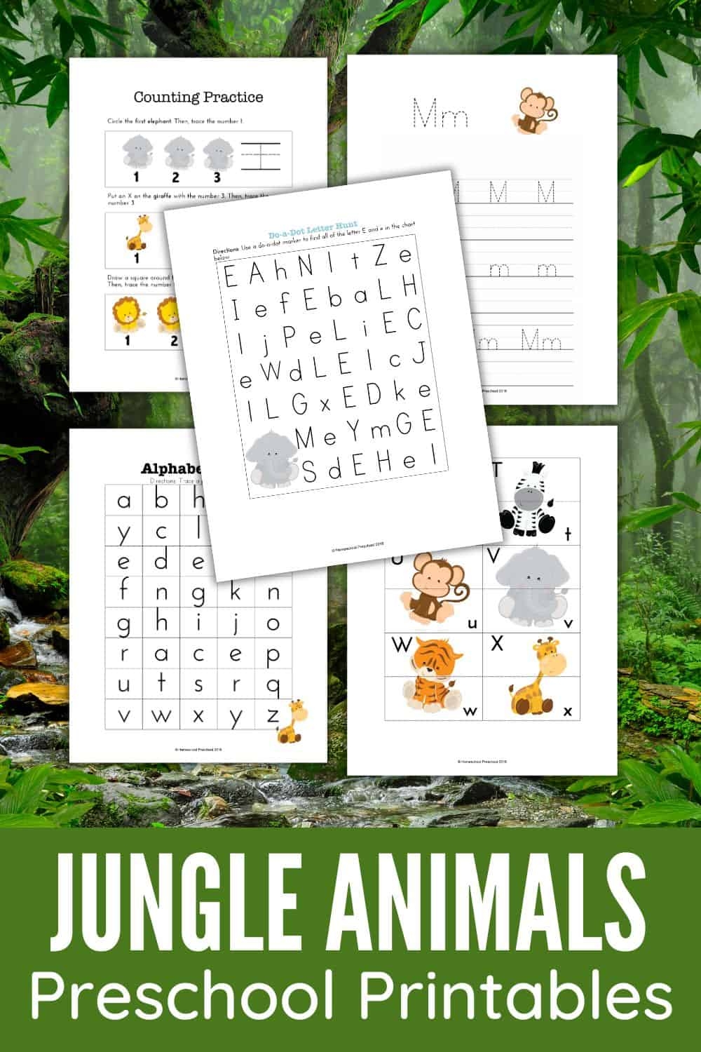 Free Jungle Animal Printables For Preschoolers