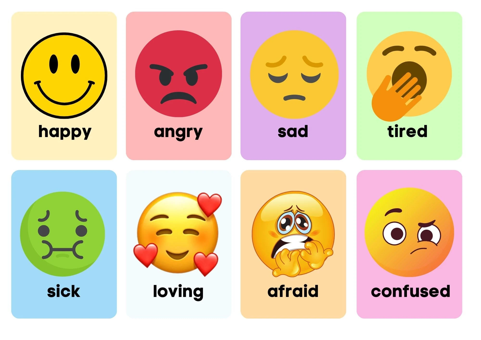 Free Printable Emoji Feelings Chart Free Printable Emoji Feelings Chart