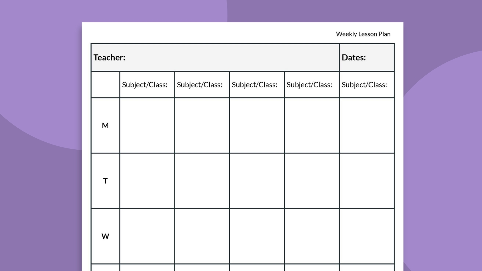 Free Lesson Plan Template Bundle Daily Weekly And Monthly 