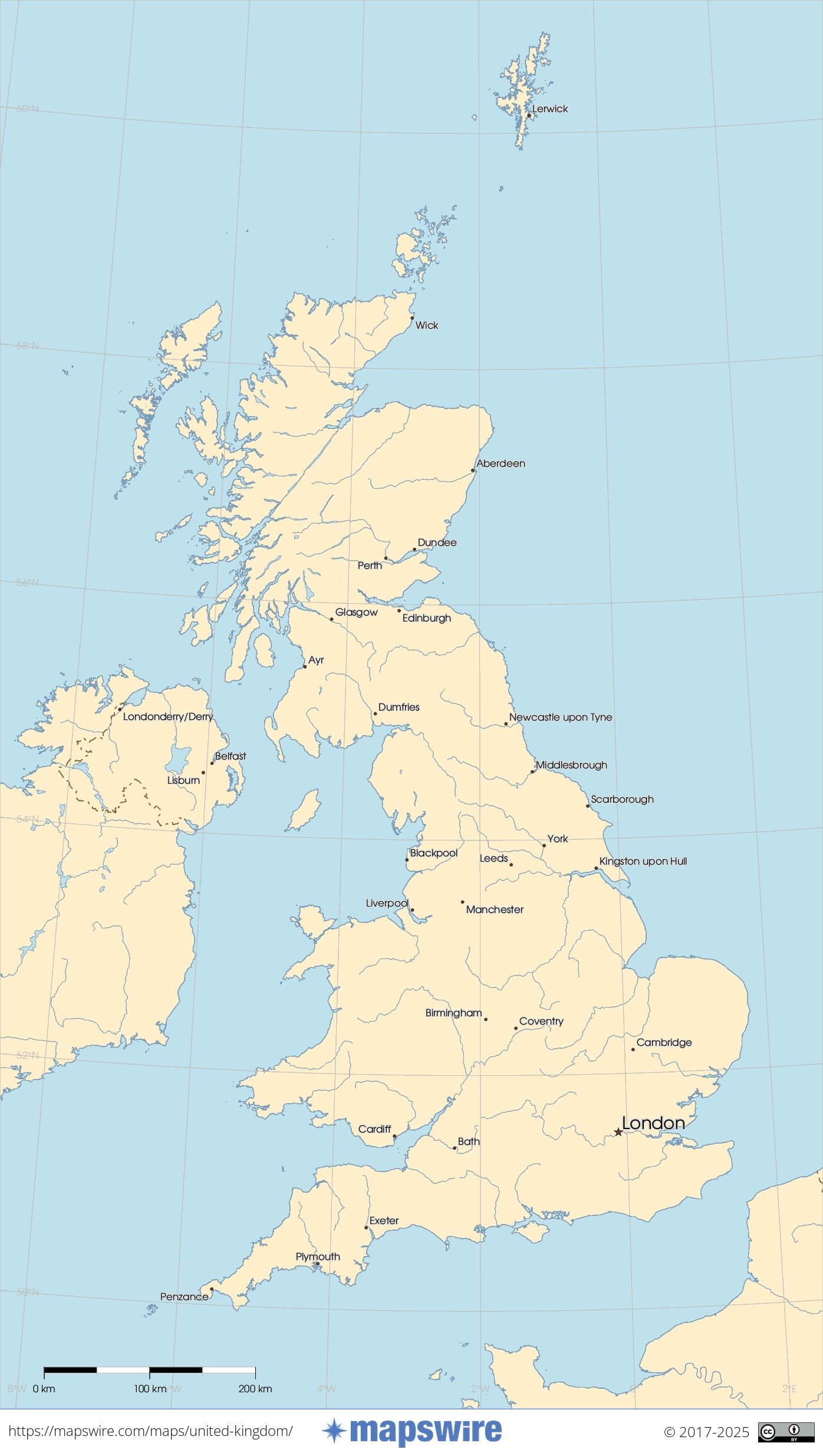Free Maps Of The United Kingdom Mapswire