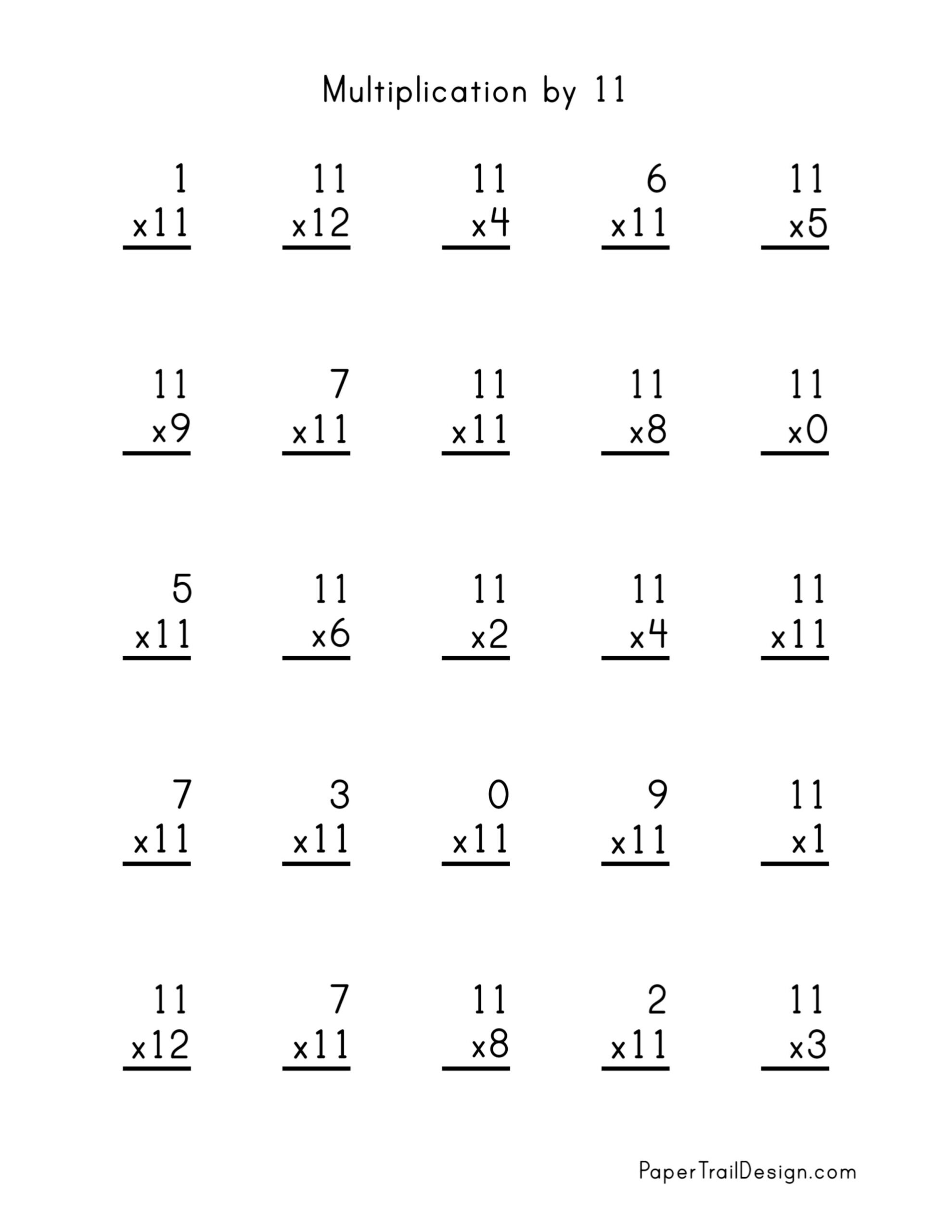 Printable Multiplication Worksheets 3s
