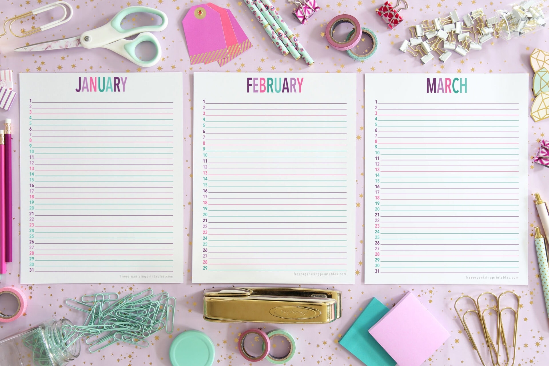 Free Perpetual Calendar Printable Free Organizing Printables