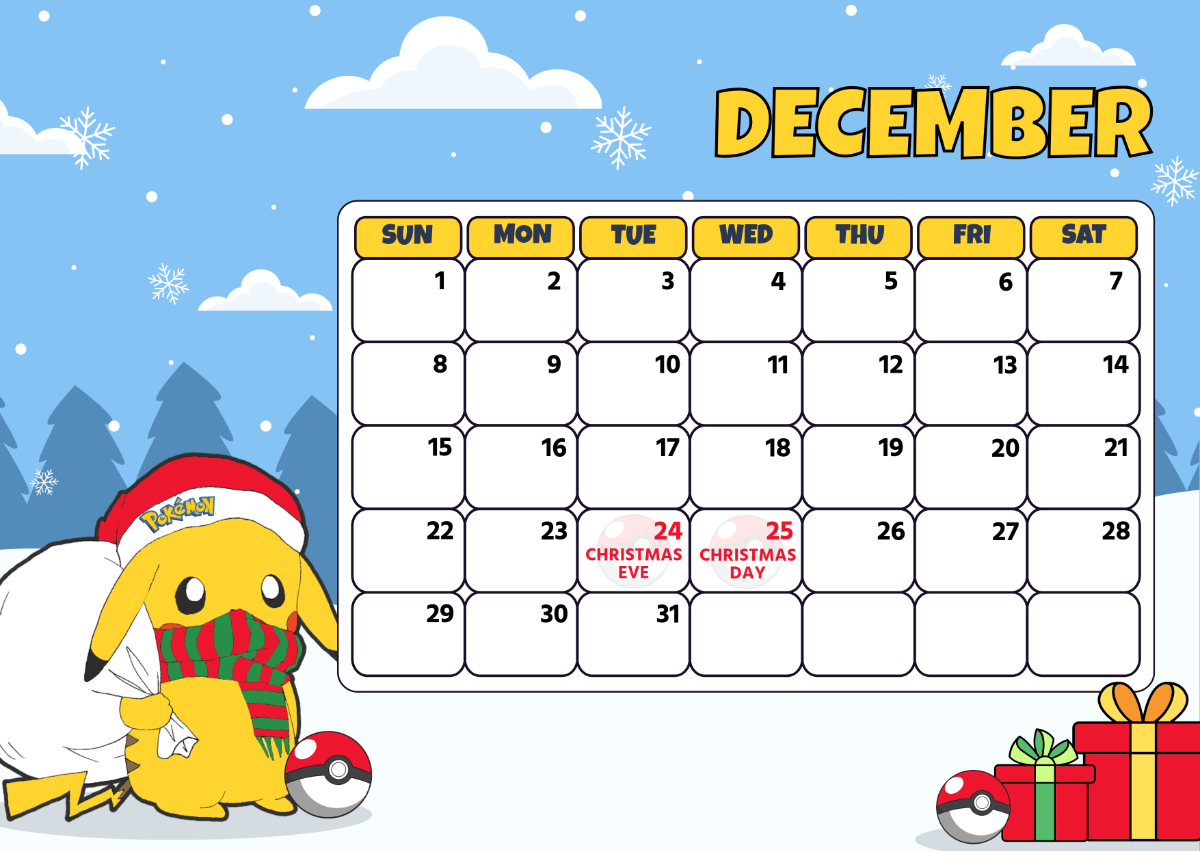 Pokemon Calendar Printable