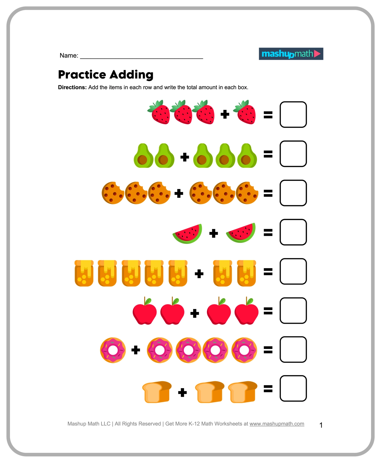 Free Preschool Math Worksheets Printable Mashup Math