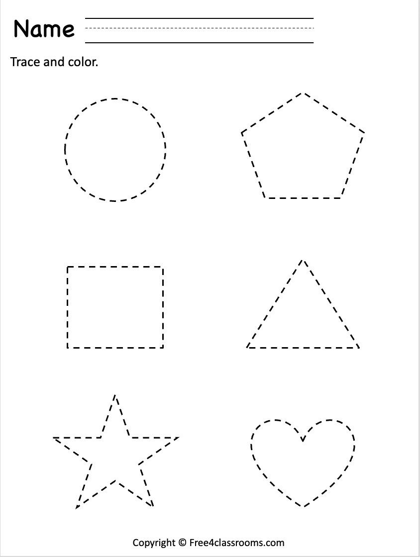 Free Printable Tracing Worksheets Preschool