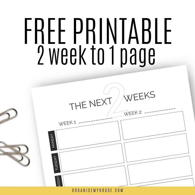 Printable Calendar 2 Weeks Per Page