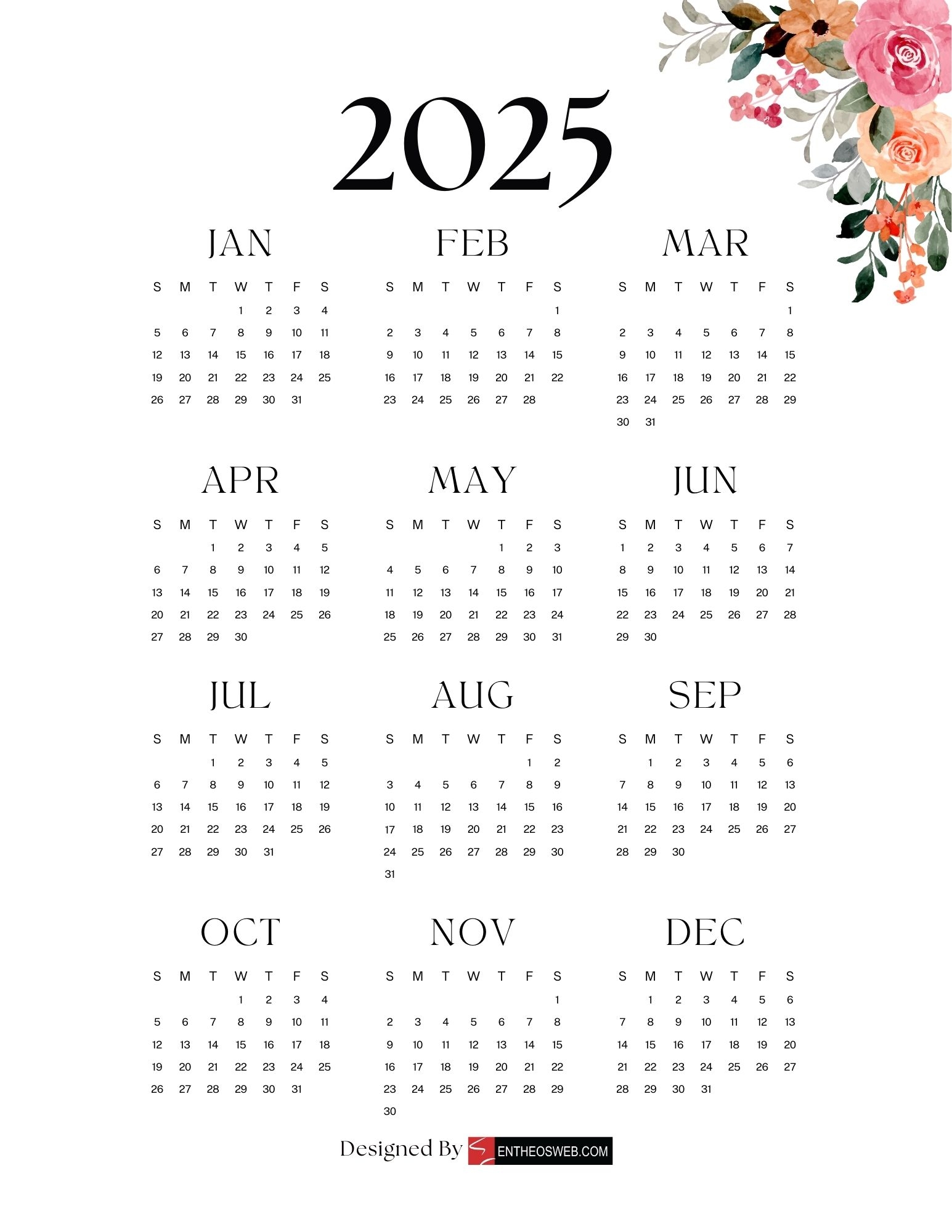 Free Online Calendar Printable