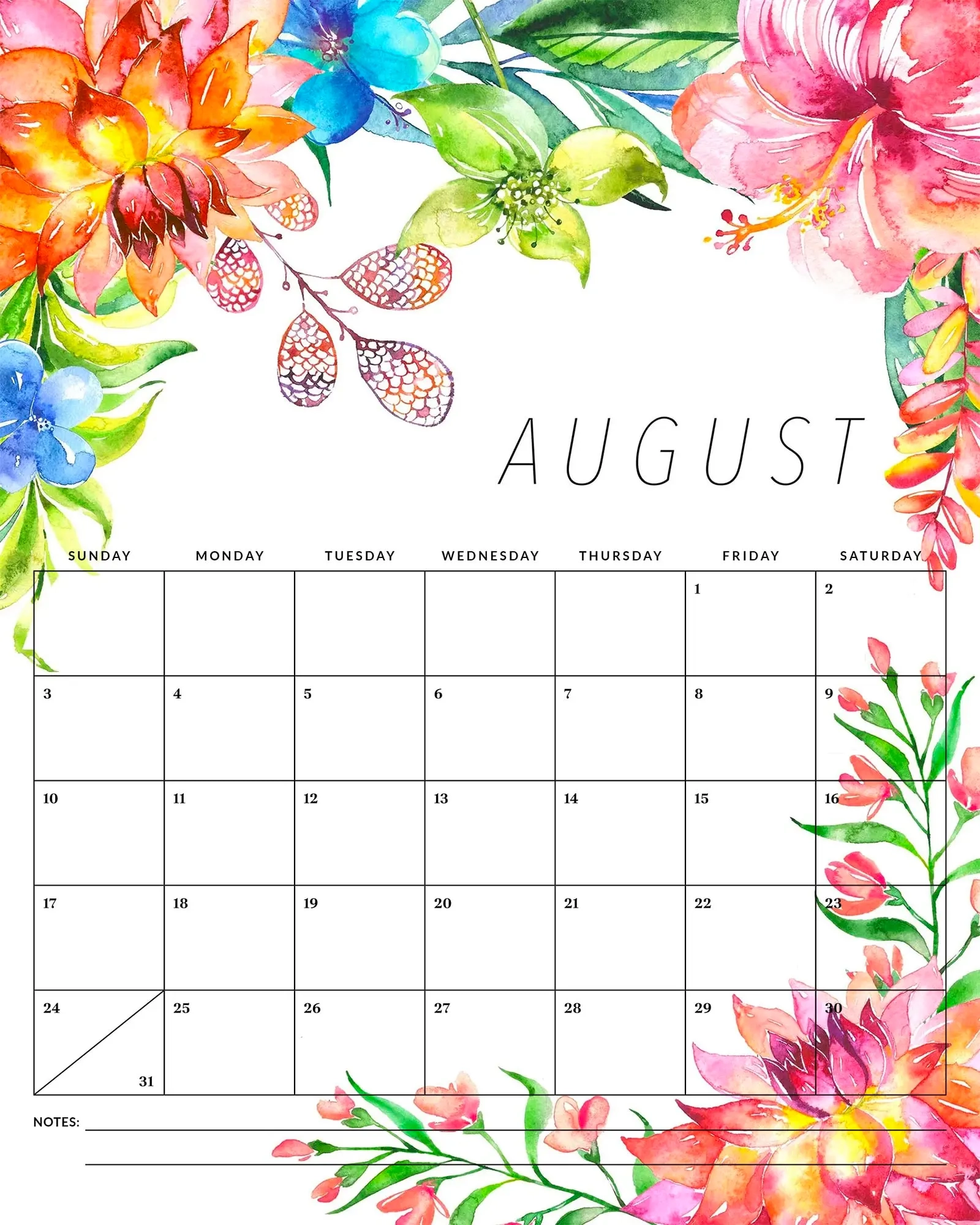 Free Printable 2025 Floral Calendar The Cottage Market