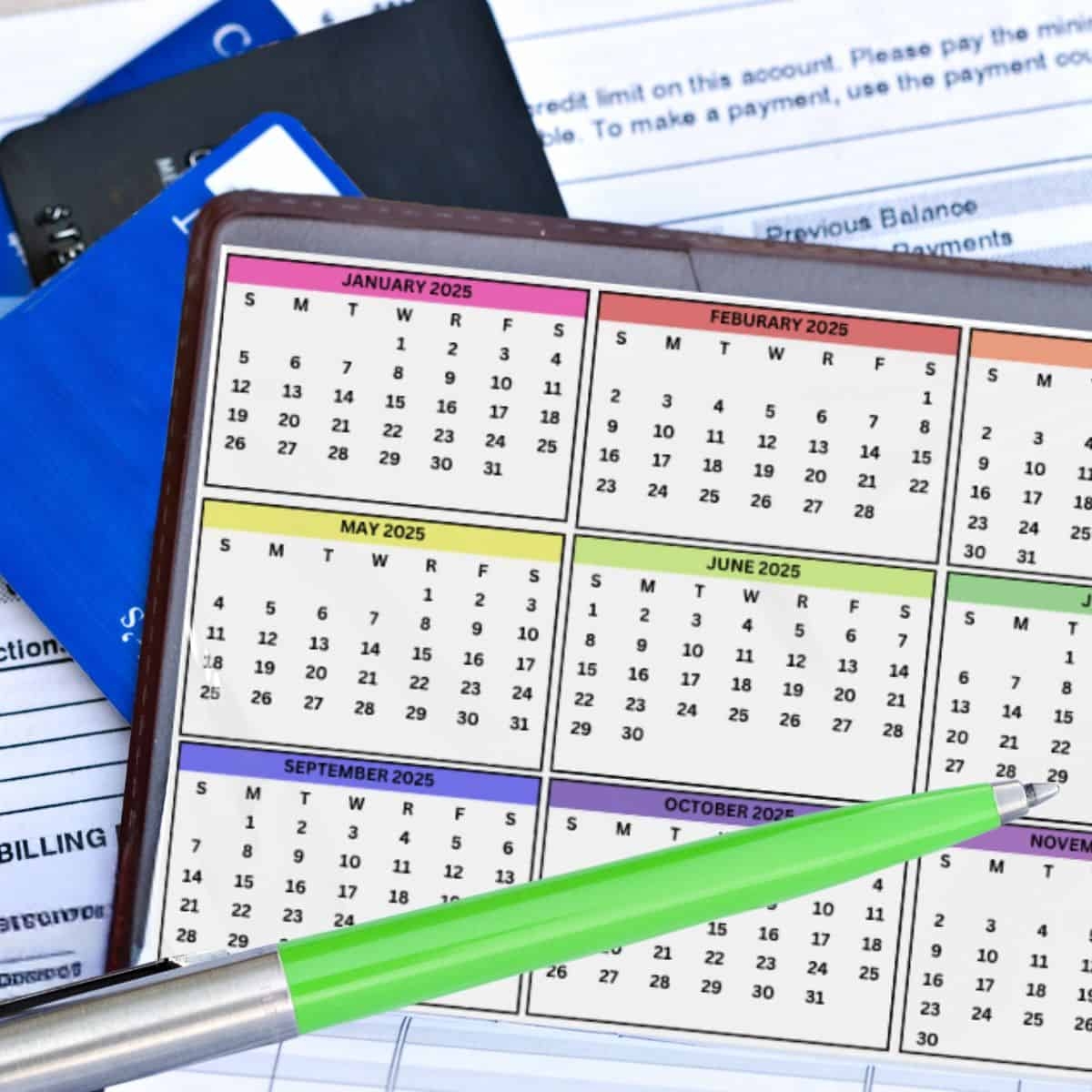 Free Printable 2026 Checkbook Calendar