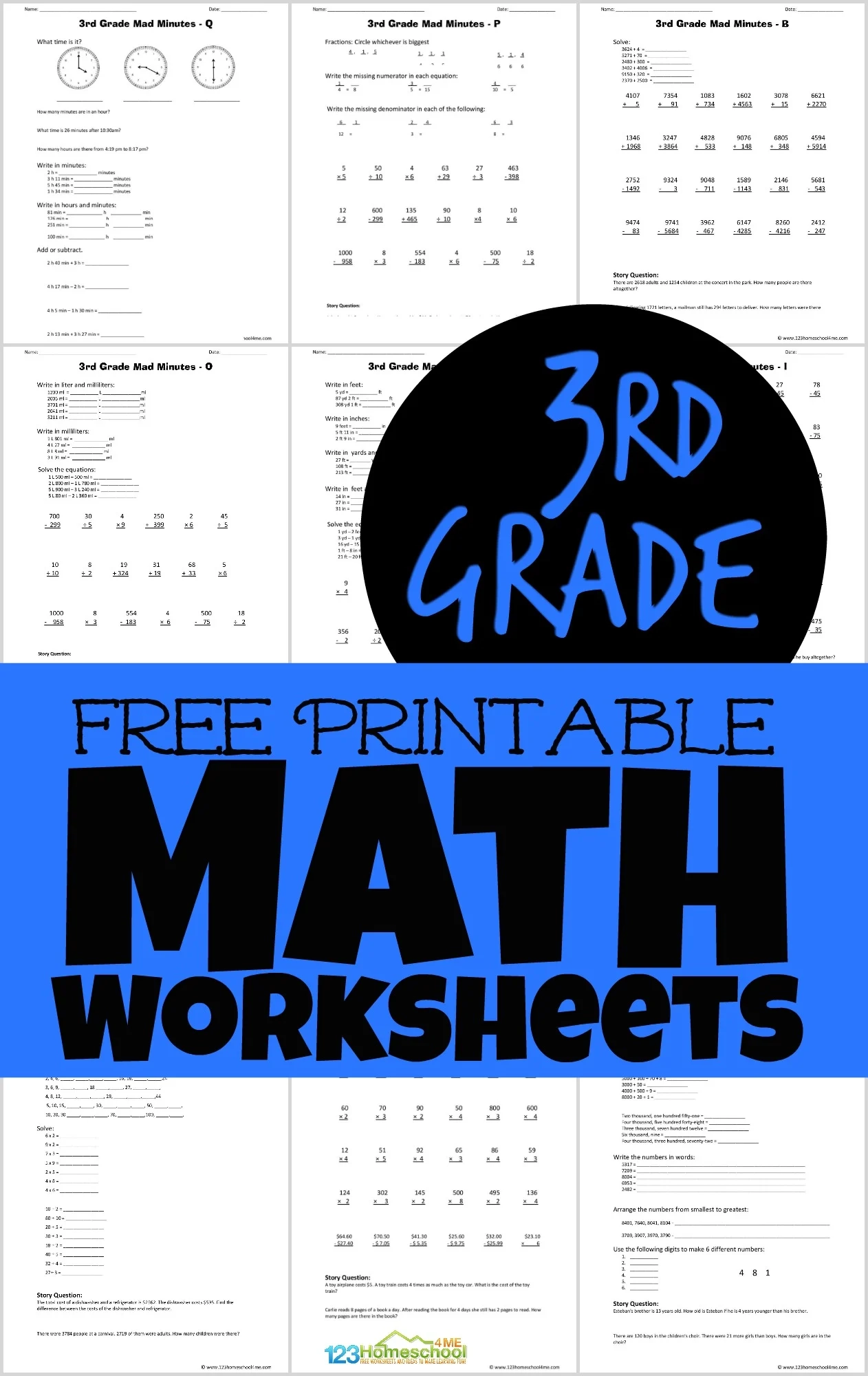 Math Facts Worksheets Free Printable