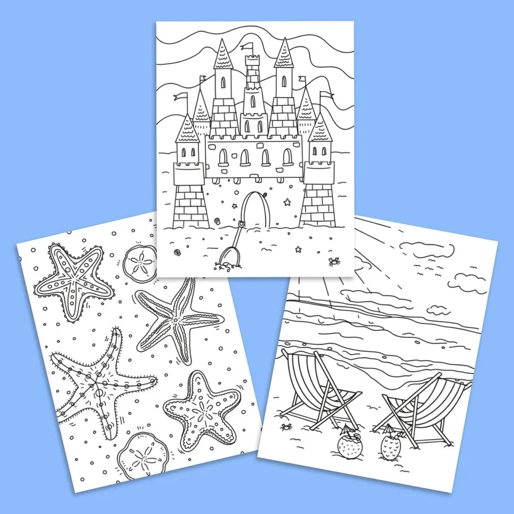 Free Printable Beach Coloring Sheets