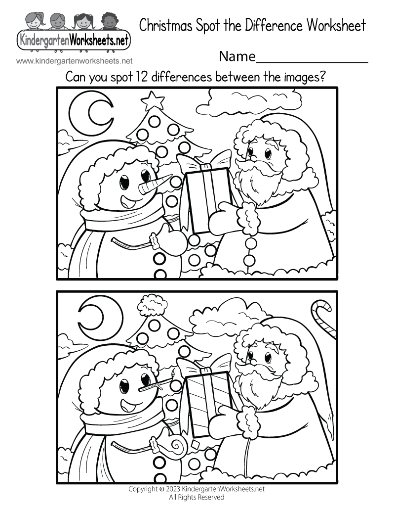 Printable Spot The Difference Worksheets