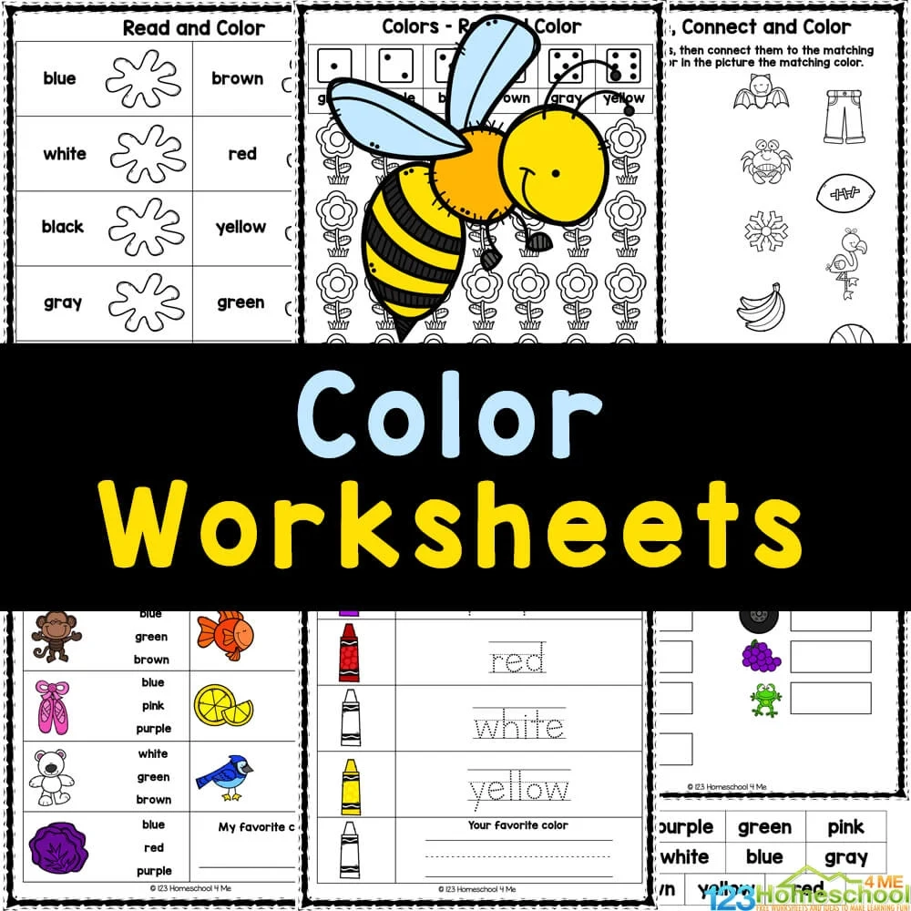 FREE Printable Color Worksheets For Kids FREE Printable Color Worksheets For Kids
