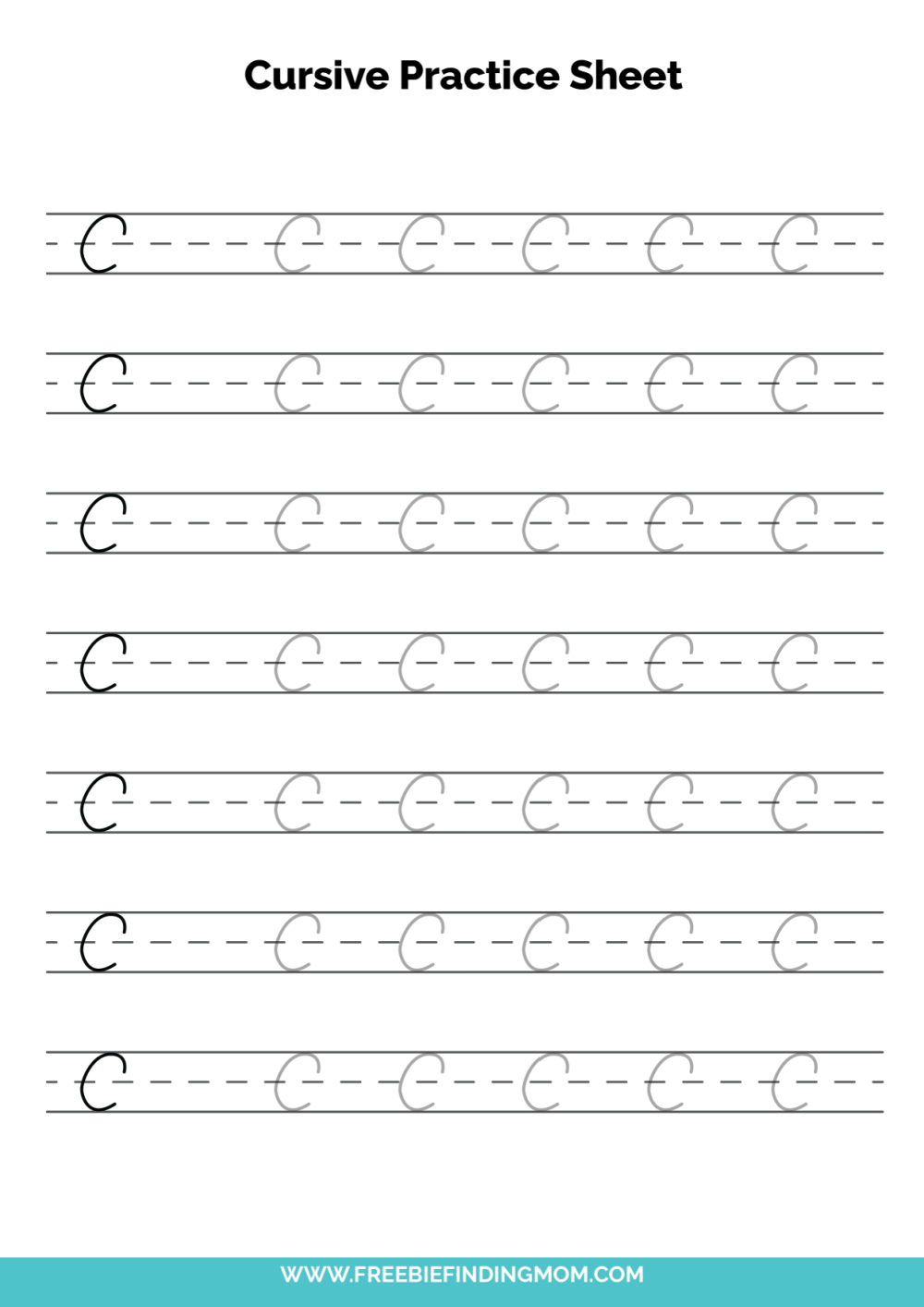 Cursive Practice Sheets Printable
