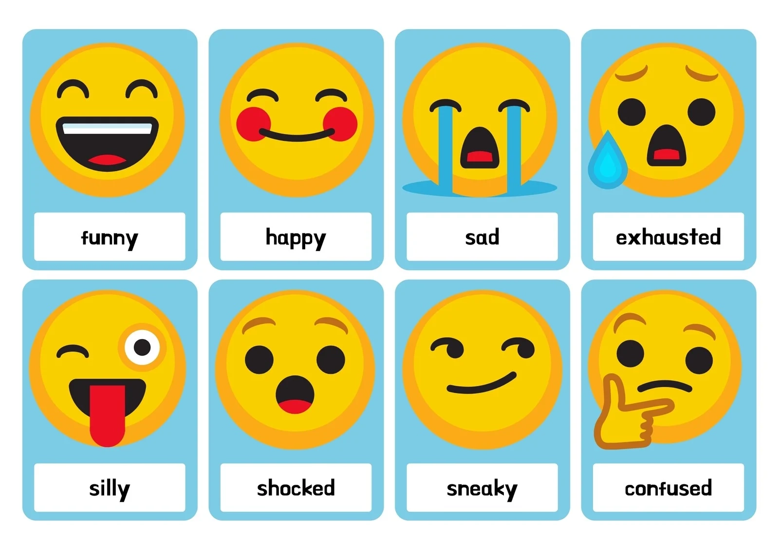 Free Printable Emoji Feelings Chart