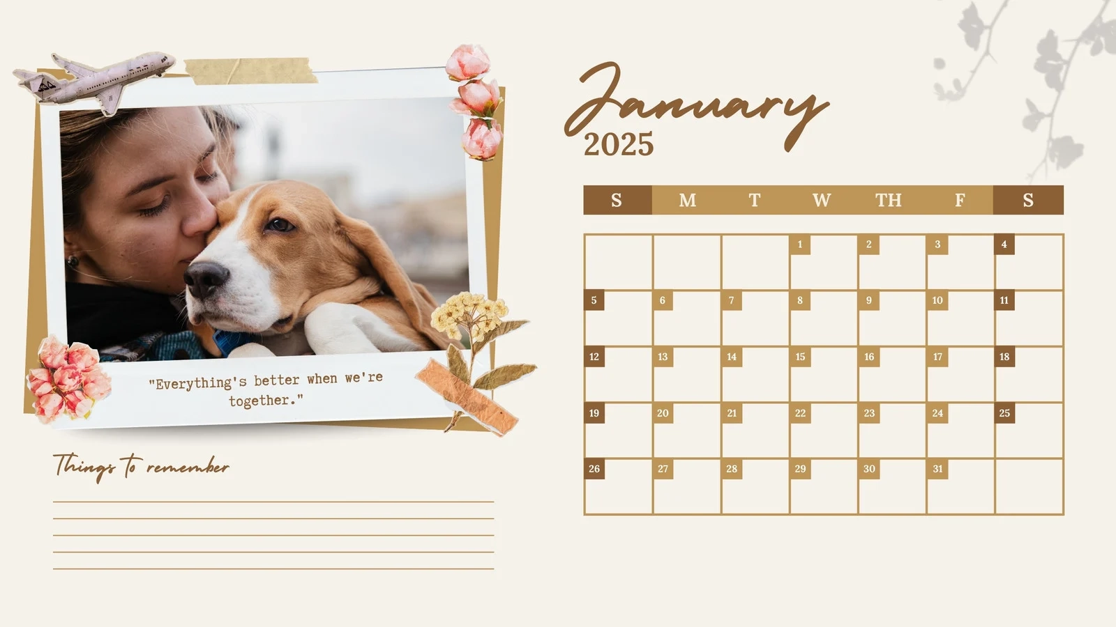 Printable Photo Calendar Template