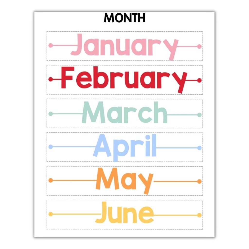 Free Printable Daily Calendar For Morning Circle Time 