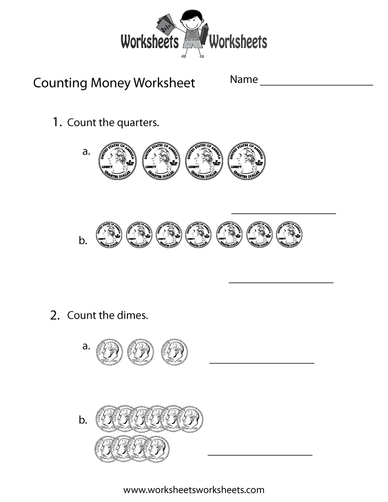 Free Printable Easy Counting Money Worksheet Free Printable Easy Counting Money Worksheet