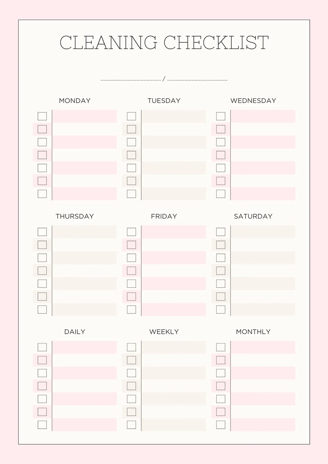Free Printable Editable Daily Checklist Templates Canva Free Printable Editable Daily Checklist Templates Canva