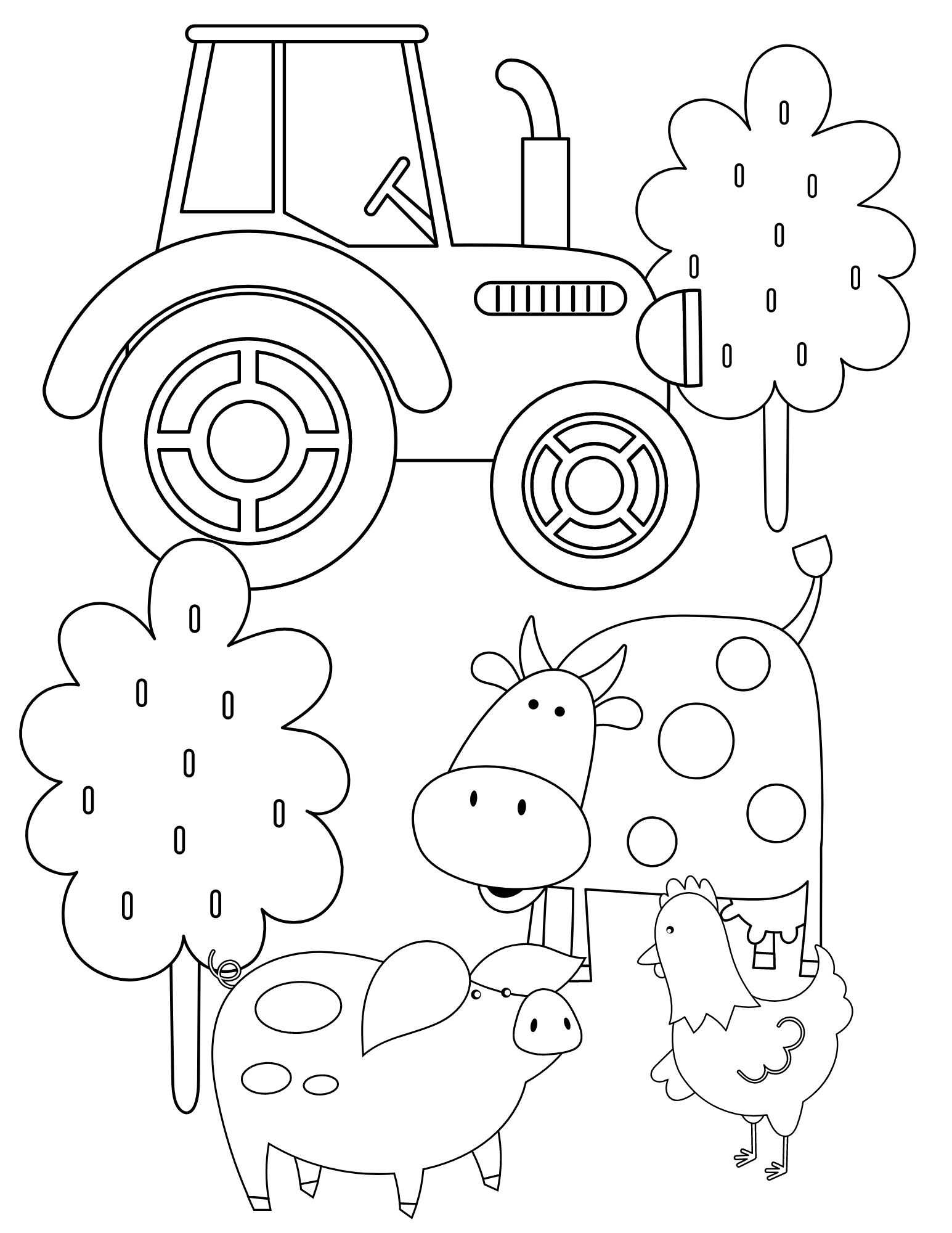 Farm Coloring Sheets Printable