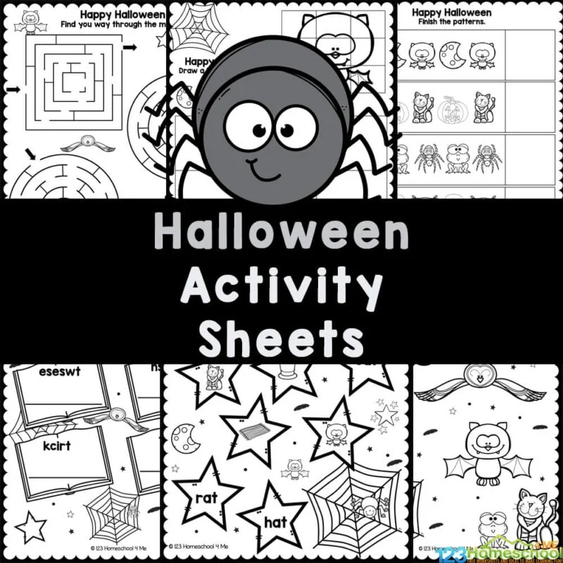 FREE Printable Halloween Activity Worksheets For Kids