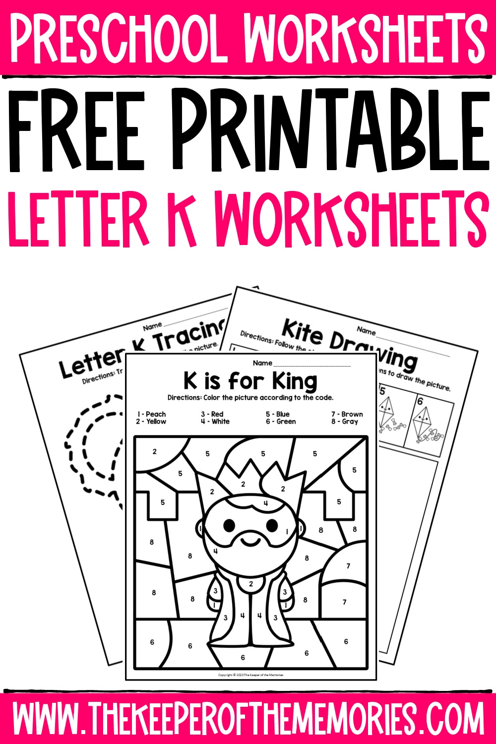 Free Printable Letter K Worksheets The Keeper Of The Memories