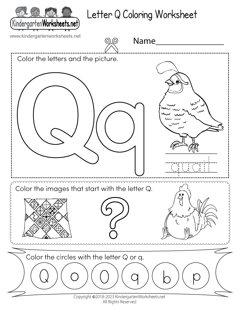 Free Printable Letter Q Coloring Worksheet Free Printable Letter Q Coloring Worksheet
