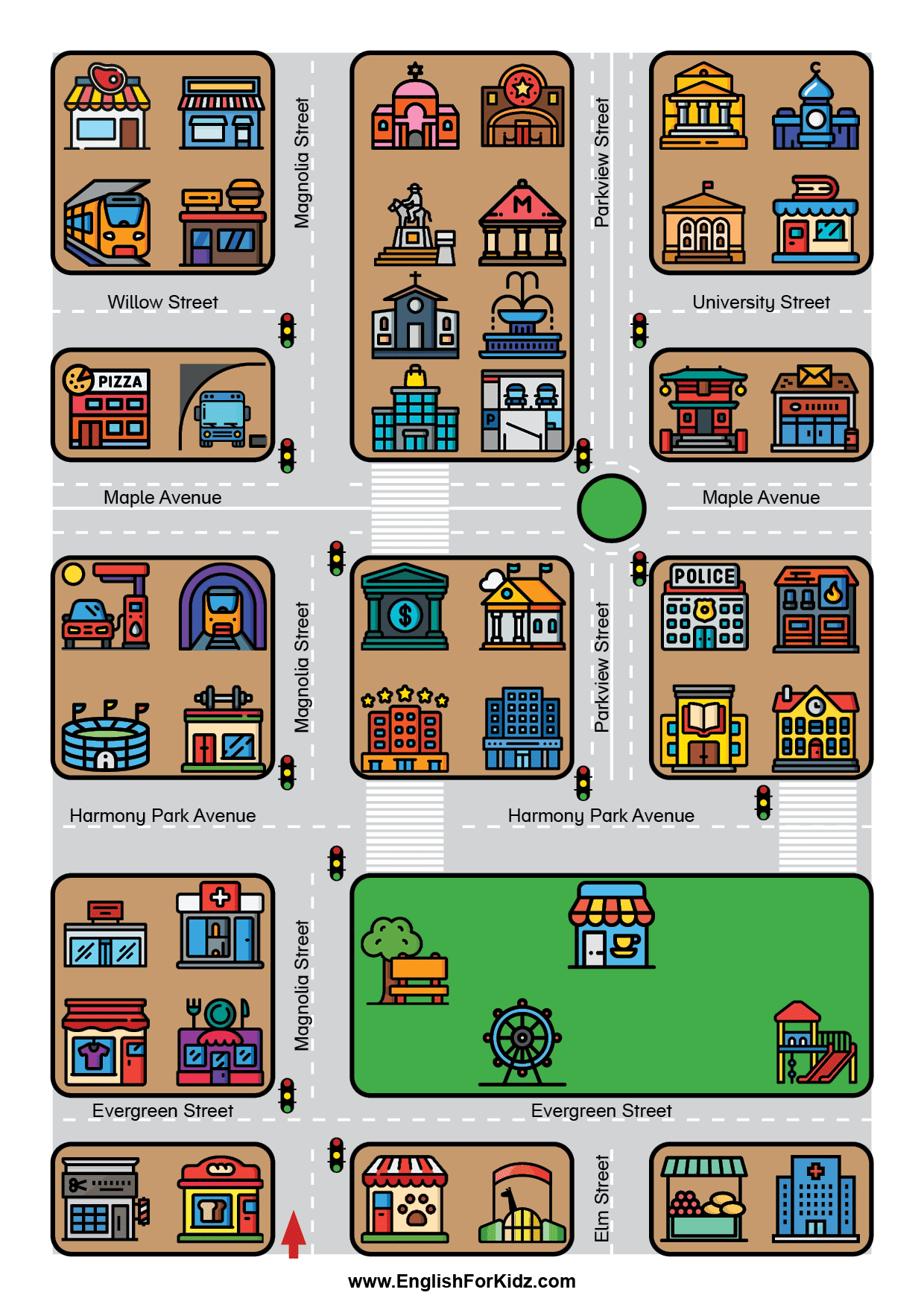 Free Printable Map For Giving Directions Download Free Printable Map For Giving Directions Png Images Free Worksheets On Clipart Library