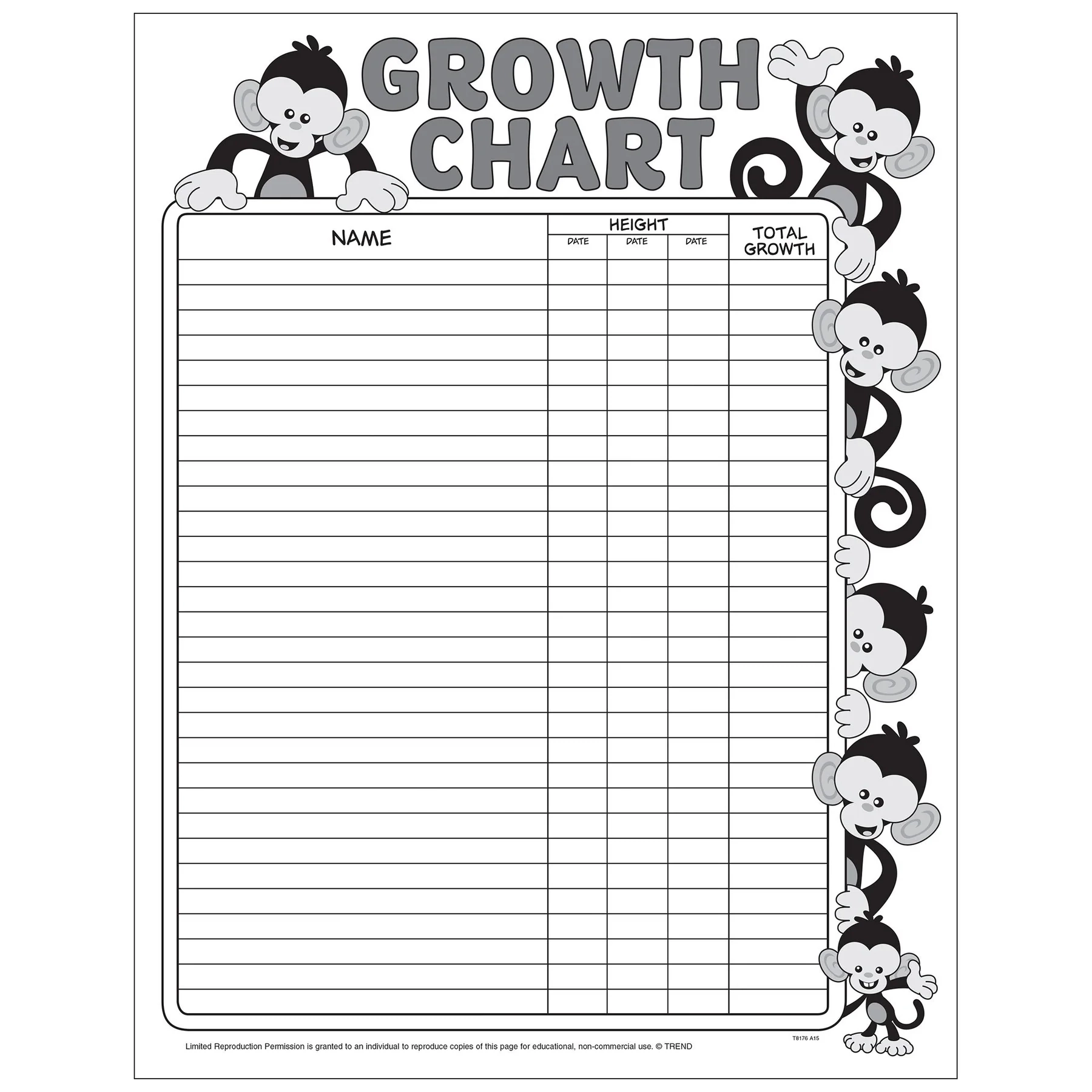 Printable Growth Chart