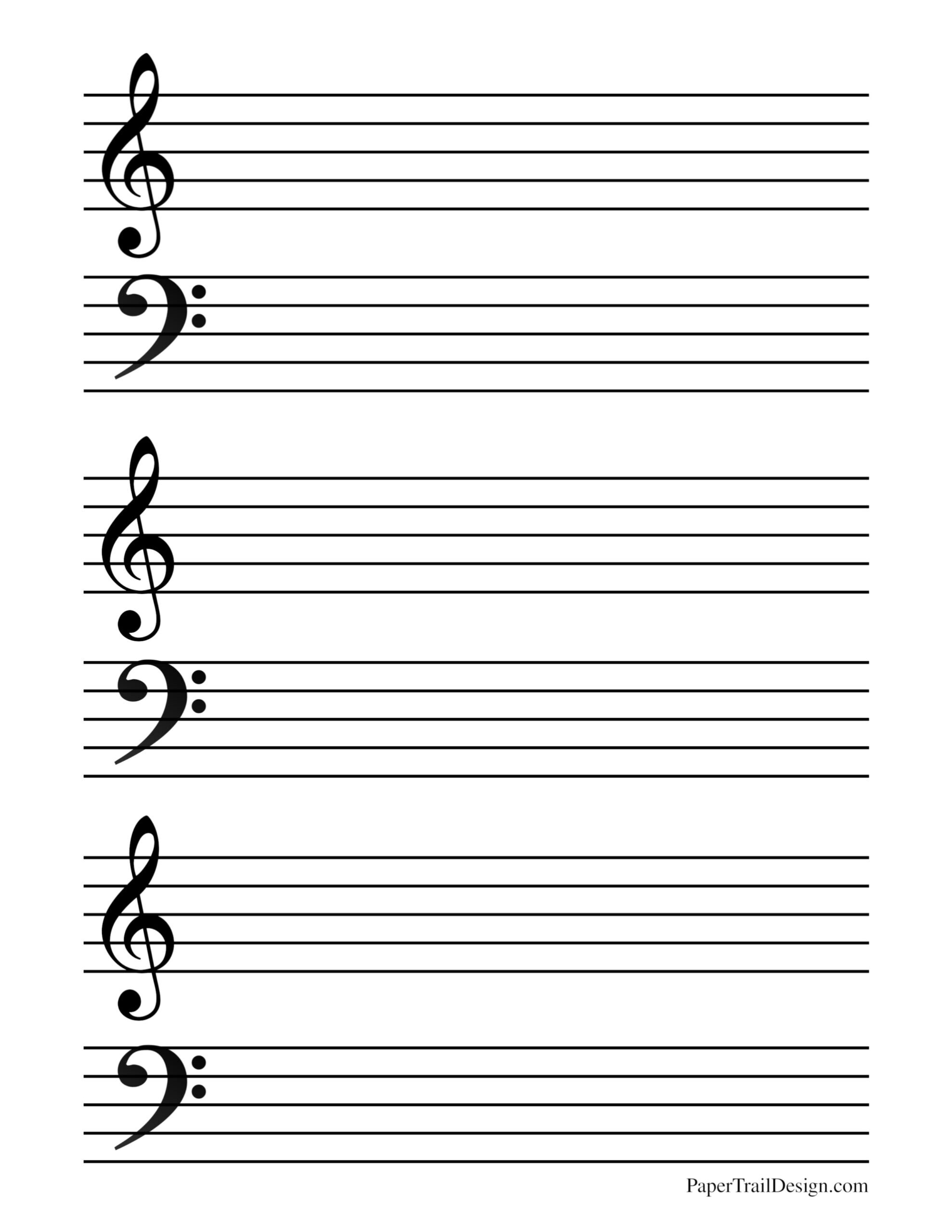 Free Printable Music Staff Sheets