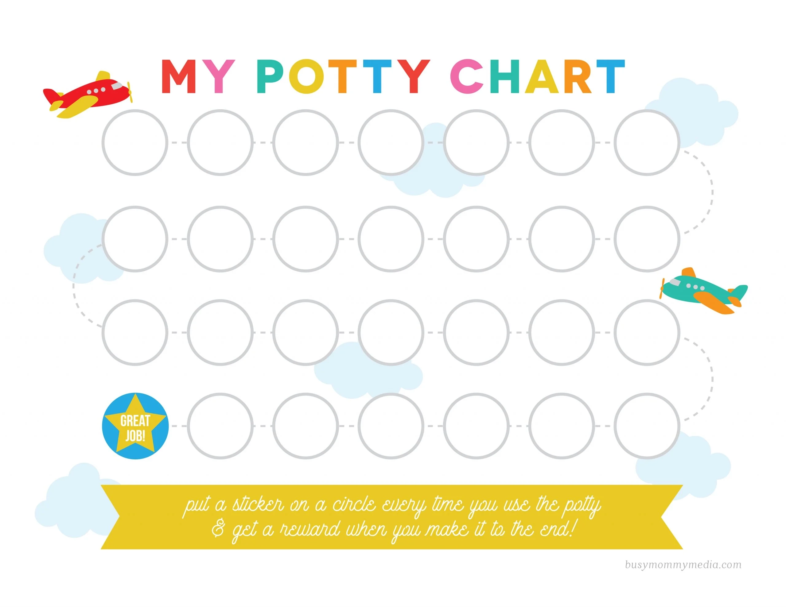 Free Printable Potty Training Reward Chart