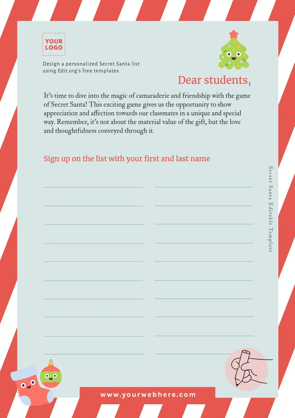 Free Printable Secret Santa Templates