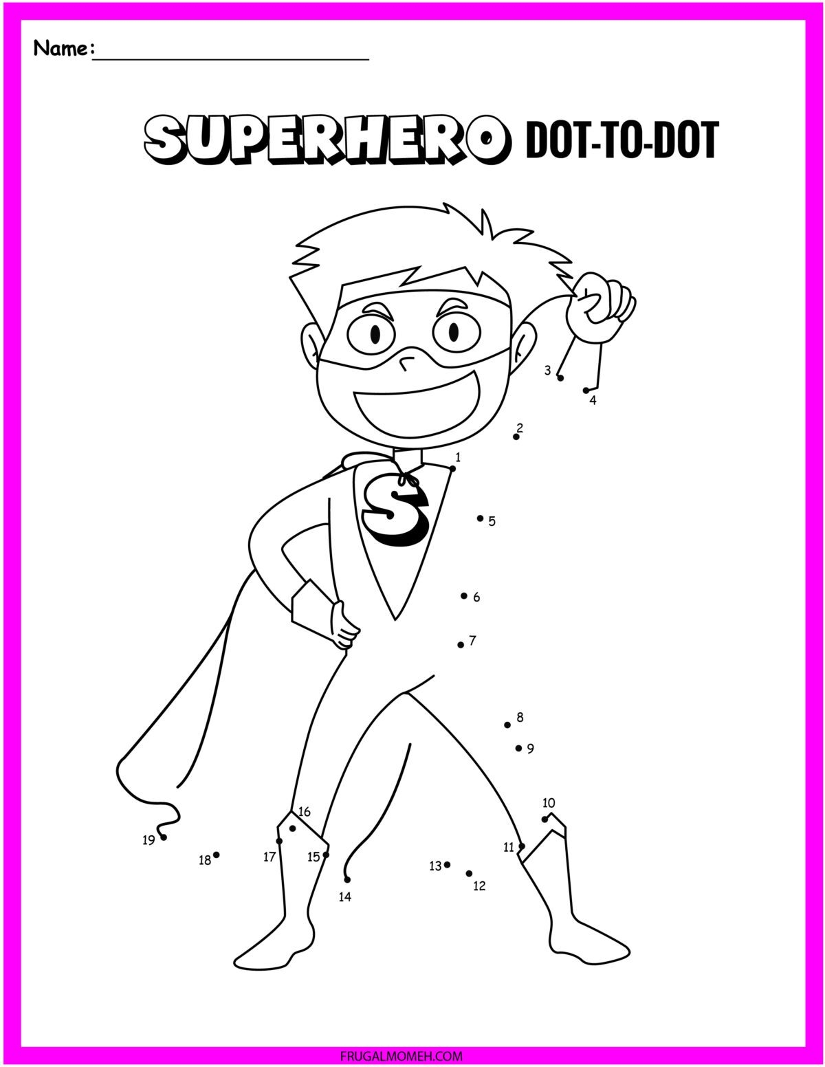 FREE Printable Superhero Worksheets Activity Sheets Frugal Mom Eh 