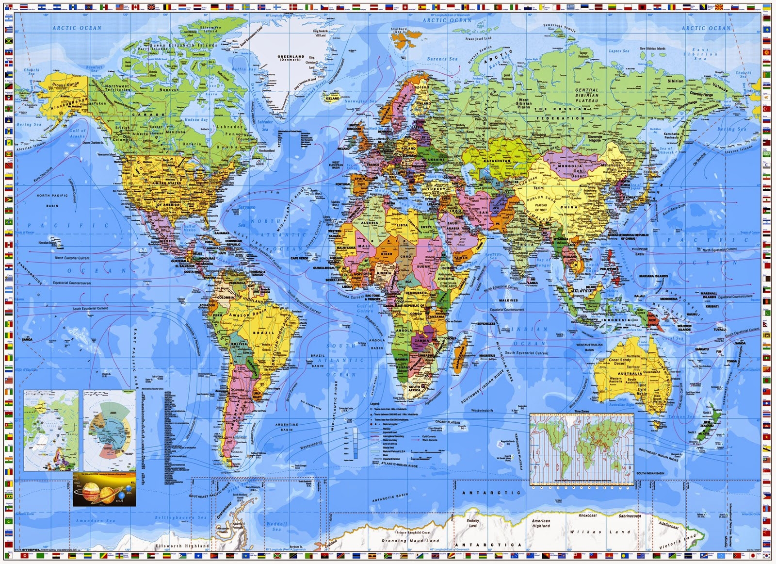 Free Printable World Map Poster For Kids PDF 