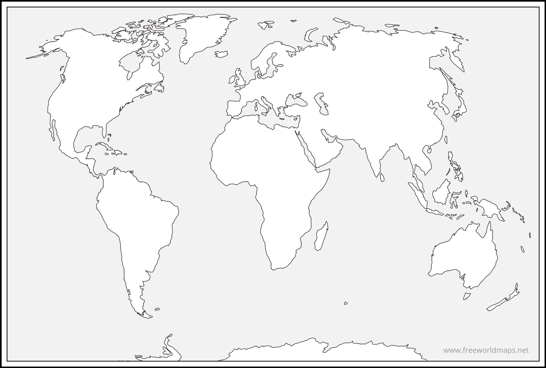 Printable World Map Image