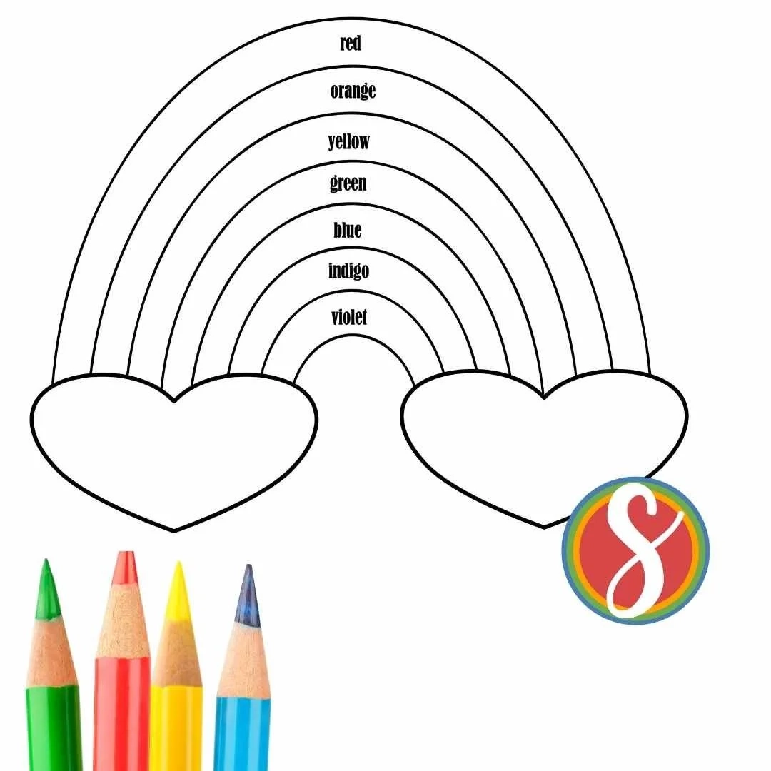 Free Rainbow Coloring Pages Stevie Doodles