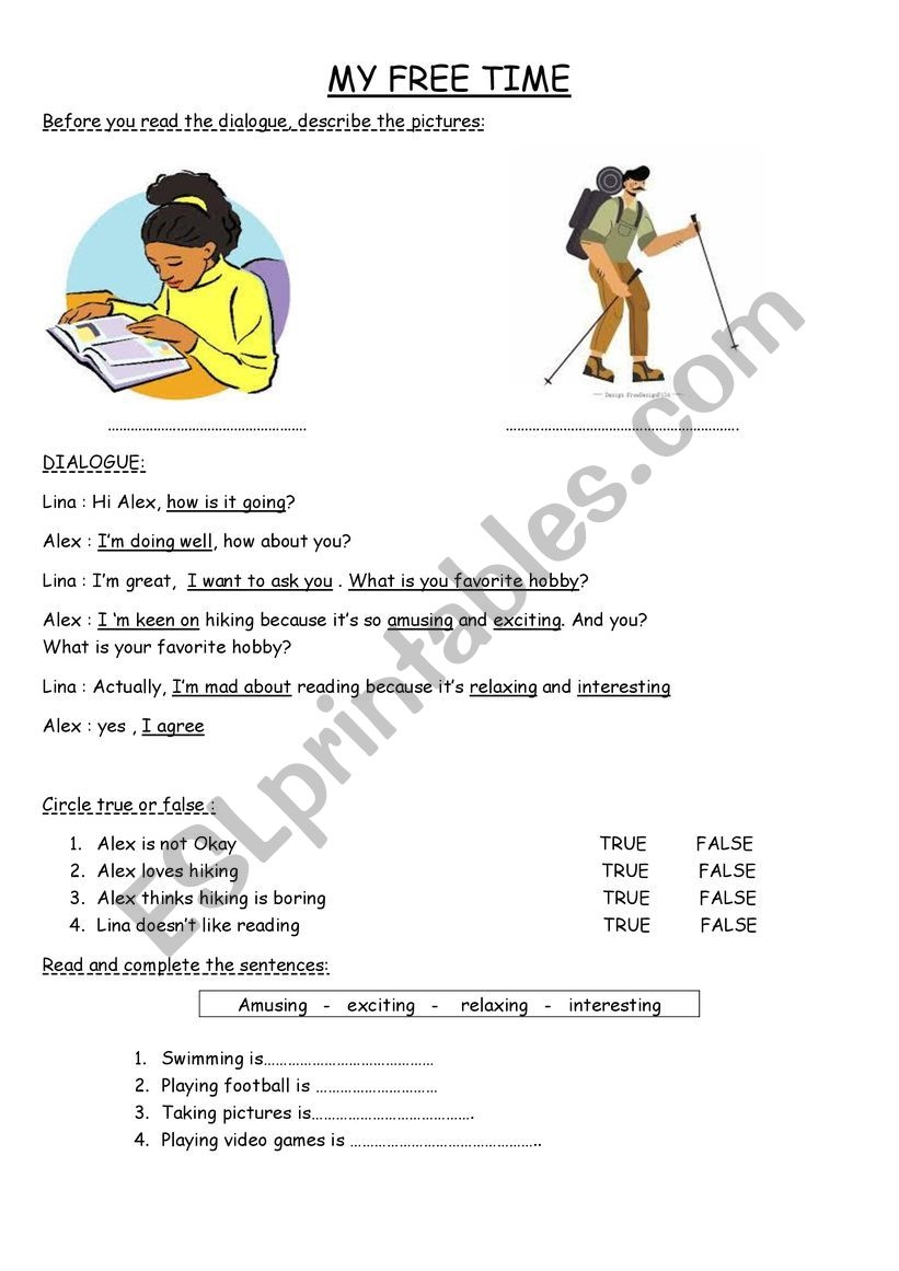 Free Printable Dialogue Worksheets