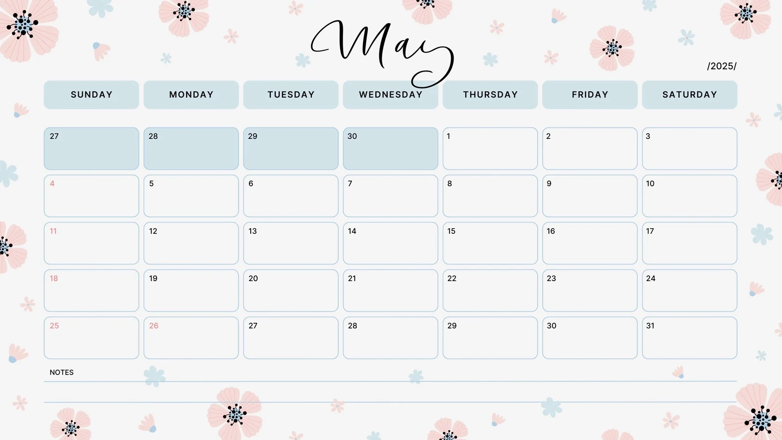 Free To Edit And Print May 2026 Calendar Templates Canva