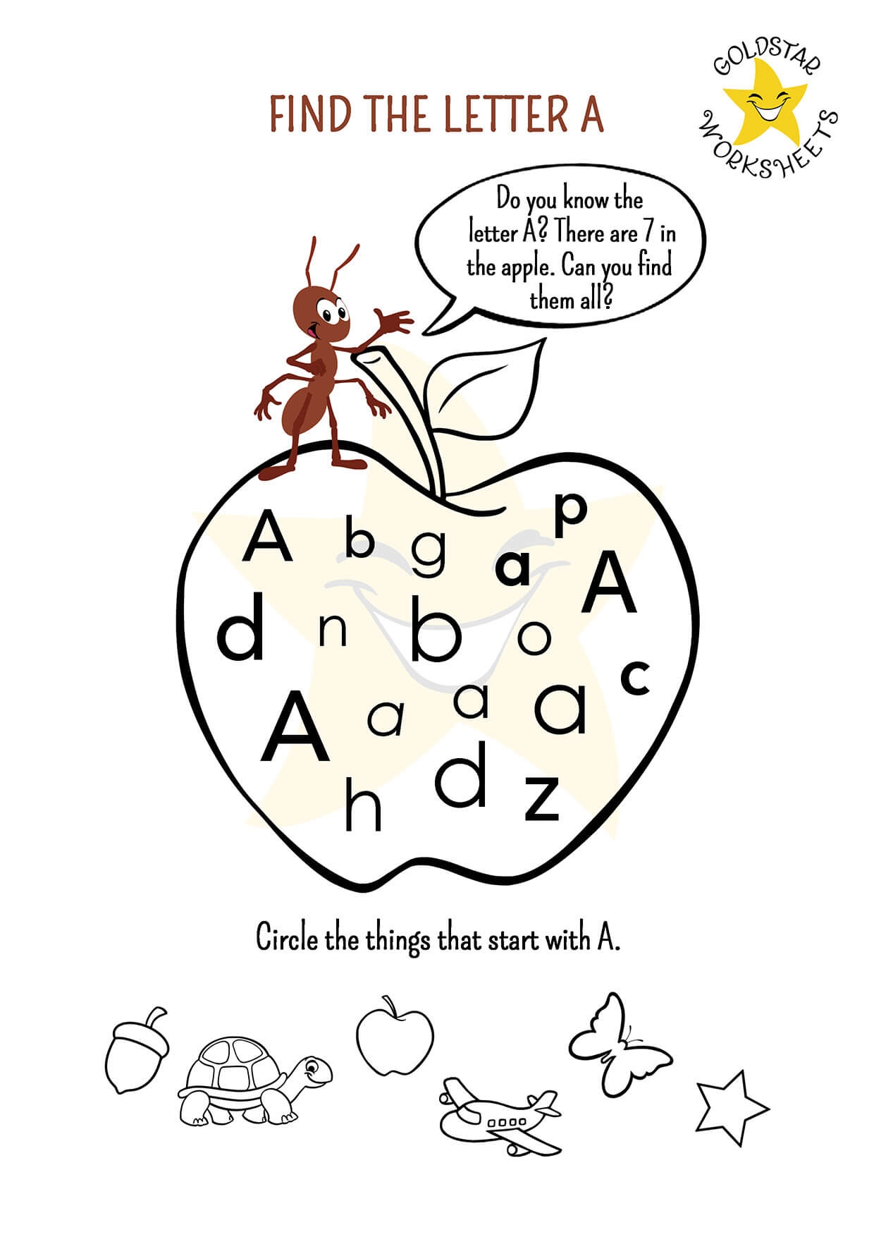 Fun Alphabet Activities Find The Letter A Worksheets FREE PDF 