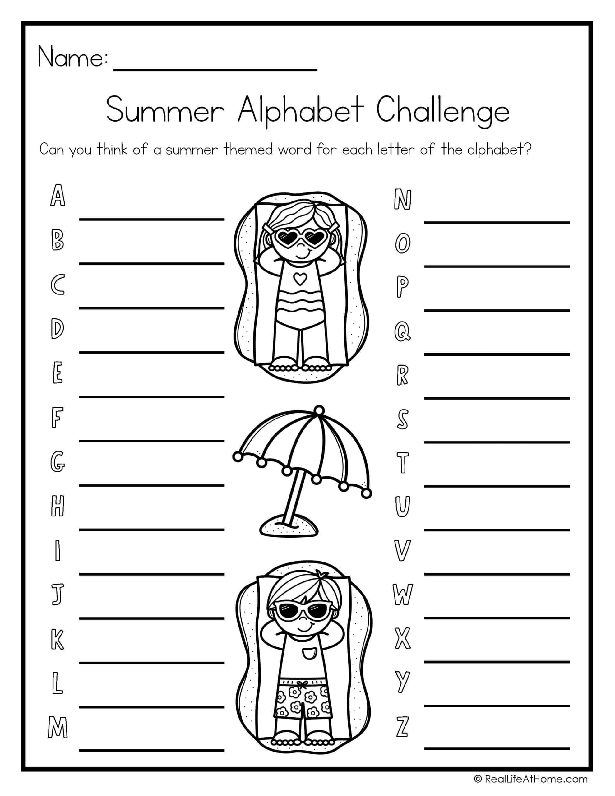 Free Printable Summer Fun Worksheets