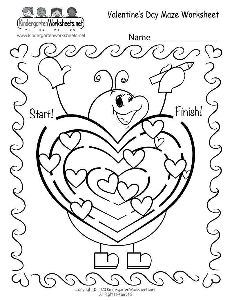 Free Printable Valentines Activity Sheets Pdf