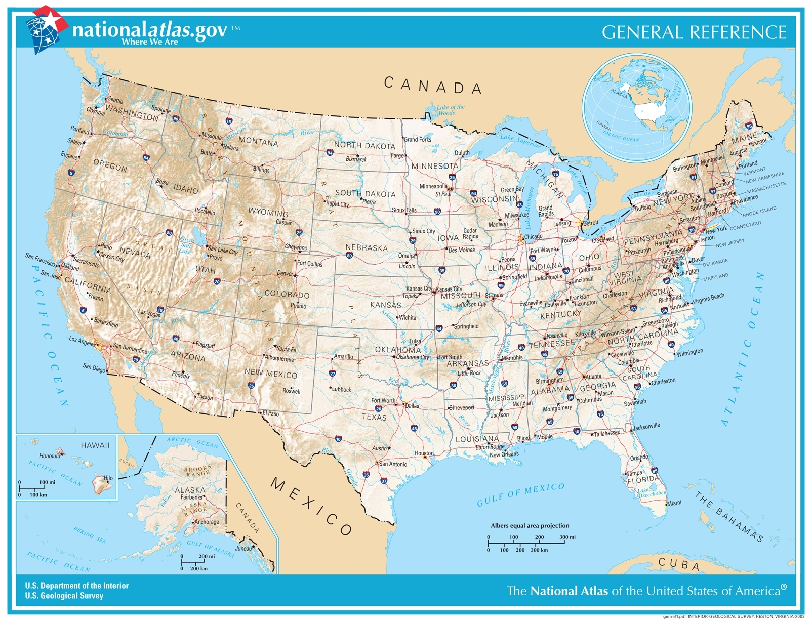 Free Printable Map Of America
