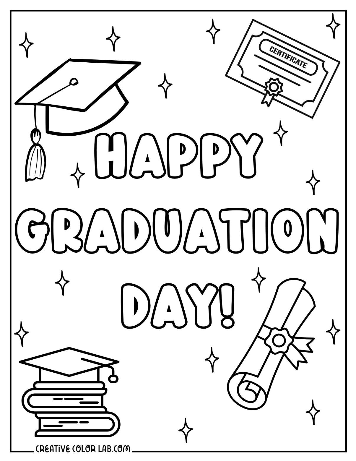 Graduation Coloring Pages PDF Printables Graduation Coloring Pages PDF Printables