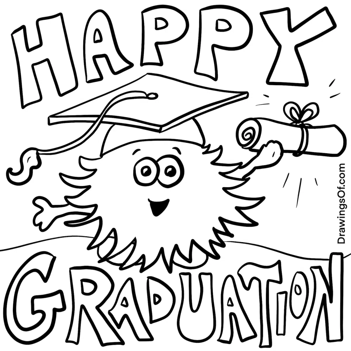 Graduation Hat Drawing And Coloring Pages Drawings Of Graduation Hat Drawing And Coloring Pages Drawings Of