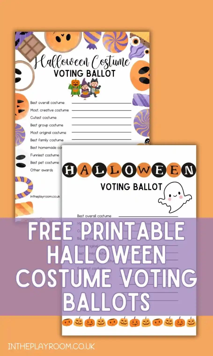 Halloween Costume Voting Ballot Printables In The Playroom